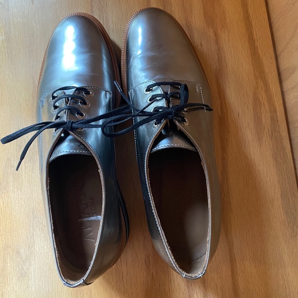 Altariva Roma Silver Platform Oxfords Size 6.5 - Picture 6 of 7